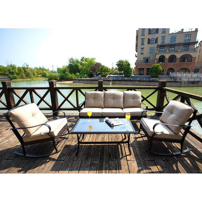 Set di divani durevoli da giardino Moda Steel per la combinazione gratuita del cliente