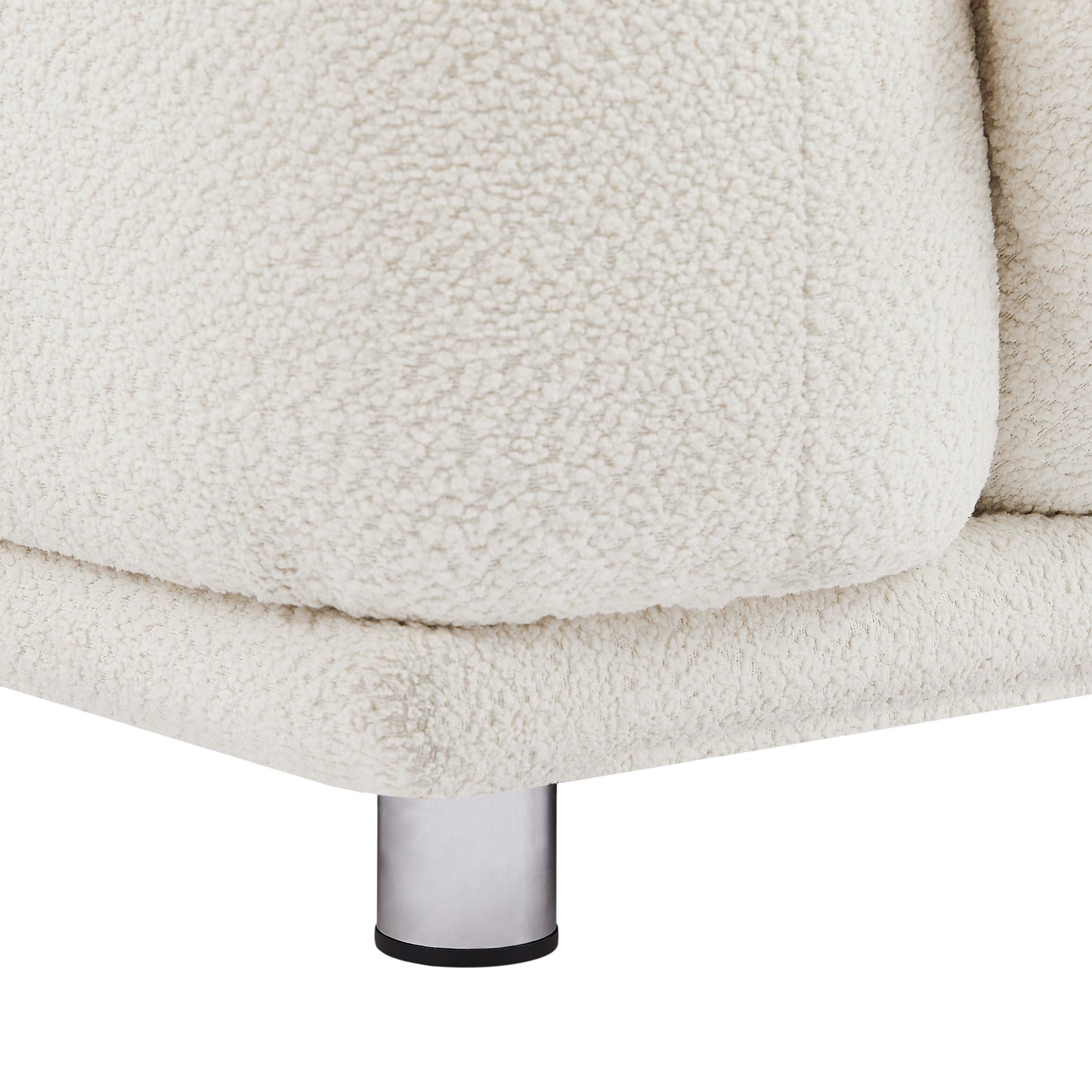 Divano moderno 111 oversize a 3 posti con gambe in metallo e struttura in legno massello per soggiorno