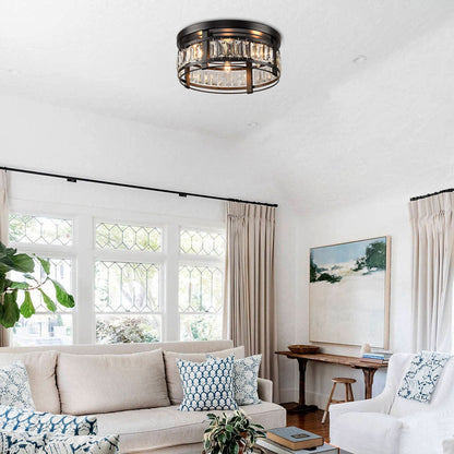 Plafoniera industriale da 14 pollici, nera opaca