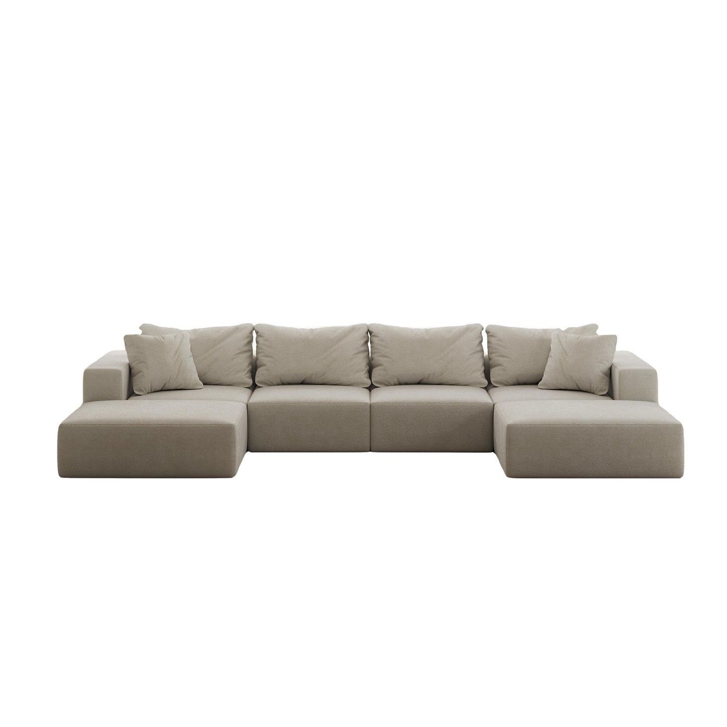 Divano componibile moderno a forma di L da 162 pollici, divano componibile gratuito con 6 cuscini per soggiorno, camera da letto