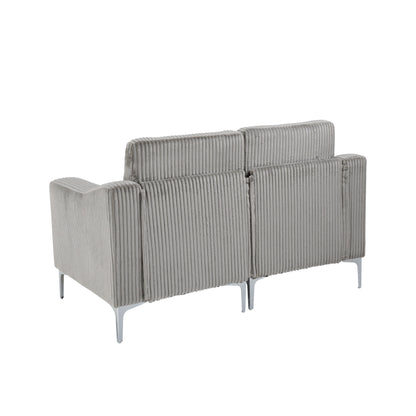 Divano componibile modulare moderno a 2 posti in velluto a coste, poltrona per soggiorno e ufficio