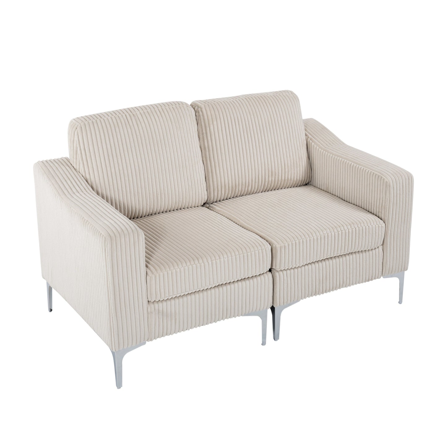 Divano componibile modulare moderno a 2 posti in velluto a coste, poltrona per soggiorno e ufficio