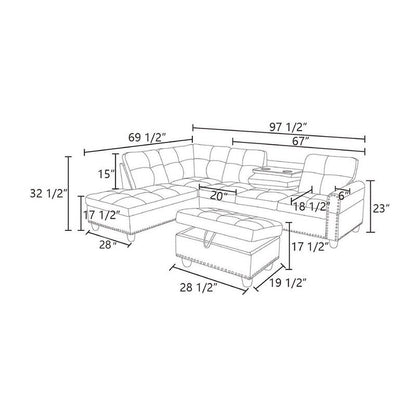 Set di divani moderni in similpelle e pelle sintetica nera da 3 pezzi: stile elegante per il soggiorno
