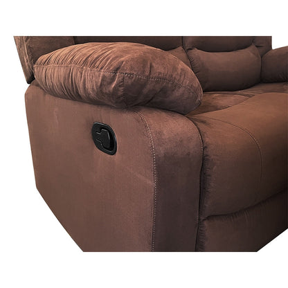 Moderno set di divani reclinabili manuali da soggiorno a 3 pezzi con tavolo a scomparsa e consolle