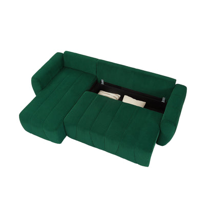 Divano moderno a 3 posti in velluto a coste a forma di L, divano componibile convertibile per soggiorno e appartamento