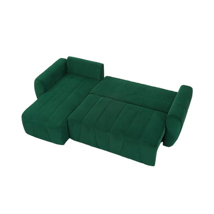 Divano moderno a 3 posti in velluto a coste a forma di L, divano componibile convertibile per soggiorno e appartamento