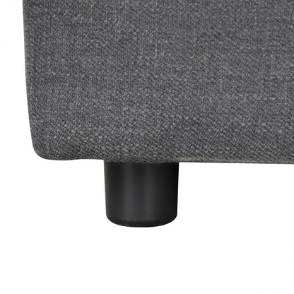 Divano componibile moderno a 3 posti a forma di L con rivestimento in lino, cuscini rimovibili e cuscini lombari per soggiorno e ufficio