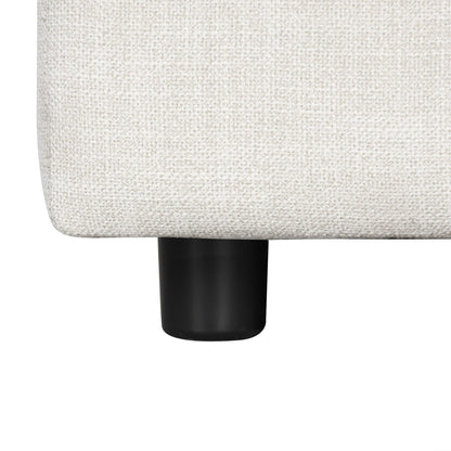 Divano componibile moderno a 3 posti a forma di L con rivestimento in lino, cuscini rimovibili e cuscini lombari per soggiorno e ufficio