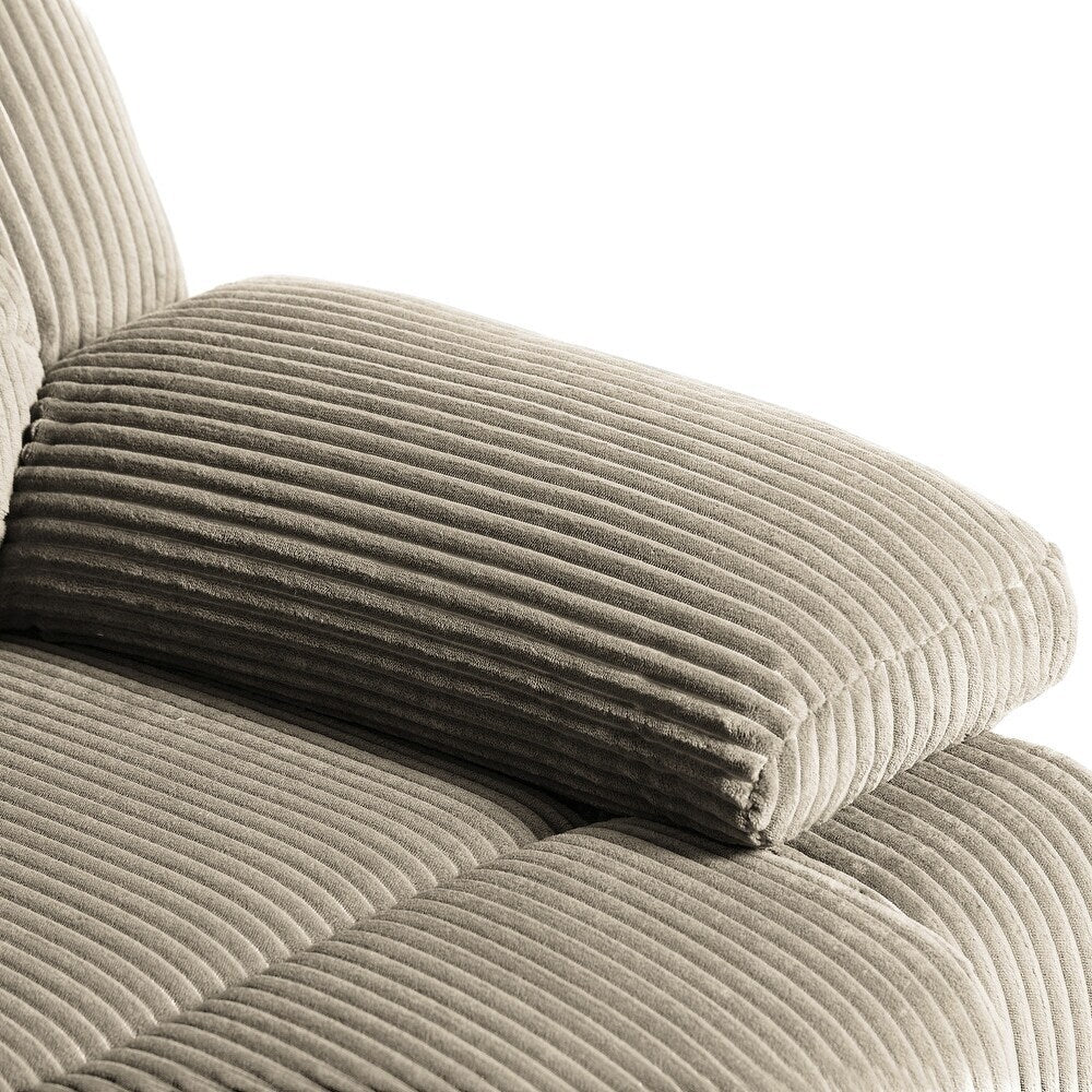 Poltrona reclinabile manuale moderna in cotone/velluto a coste da 36'' di larghezza