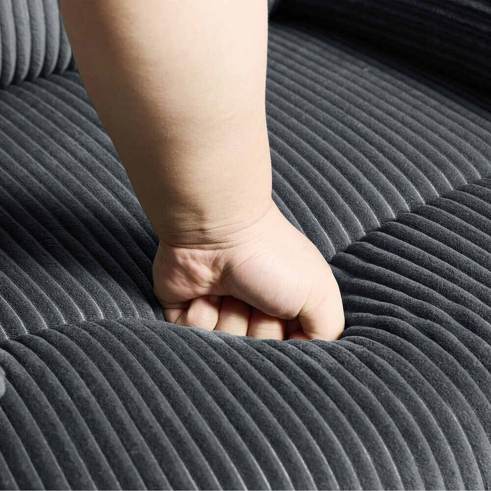 Poltrona reclinabile manuale moderna in cotone/velluto a coste da 36'' di larghezza