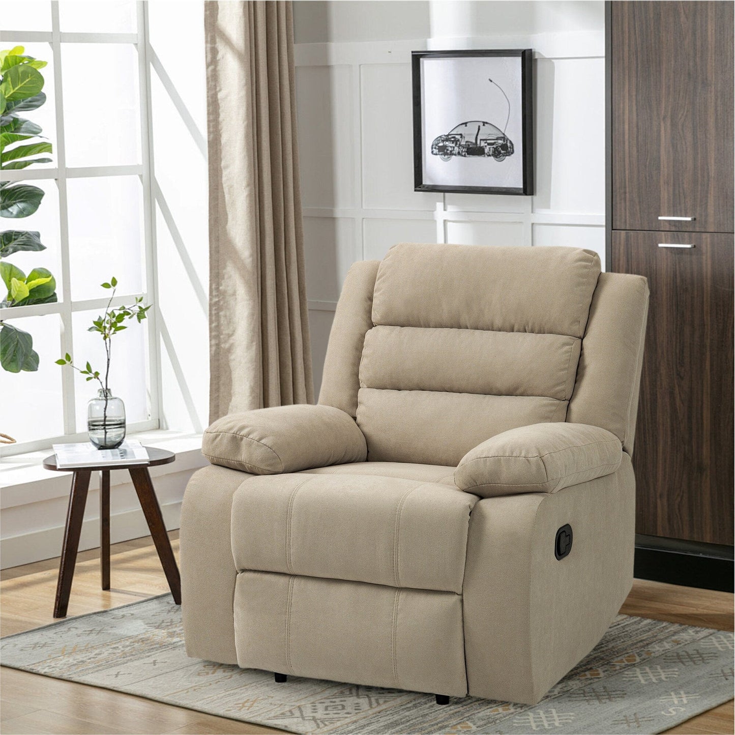 Poltrona reclinabile manuale moderna in cotone/velluto a coste da 36'' di larghezza