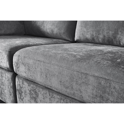 Divano moderno a 4 posti in ciniglia a forma di L, divano modulare per soggiorno e appartamento