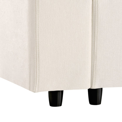 Divano componibile moderno a 4 posti, imbottito, con altoparlanti Bluetooth, ricarica wireless e porte USB