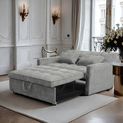 Divano letto trasformabile moderno 54.33 con schienale reclinabile e porta telefono