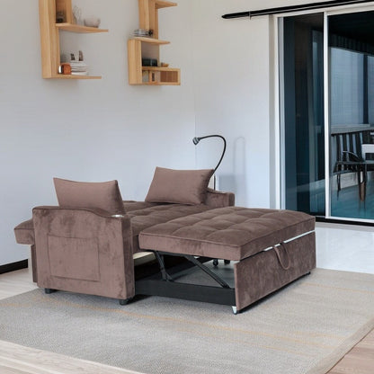 Divano letto trasformabile moderno 54.33 con schienale reclinabile e porta telefono