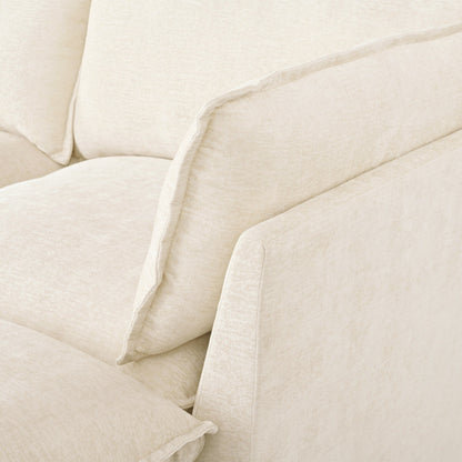 Divano componibile moderno a forma di U da 6 pezzi con pouf rimovibili e struttura in legno