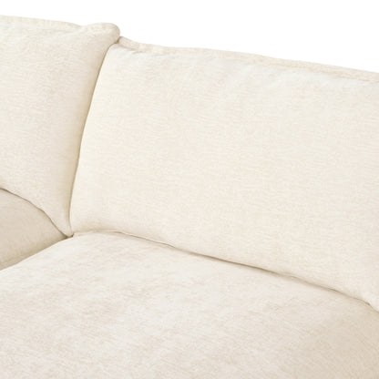 Divano componibile moderno a forma di U da 6 pezzi con pouf rimovibili e struttura in legno