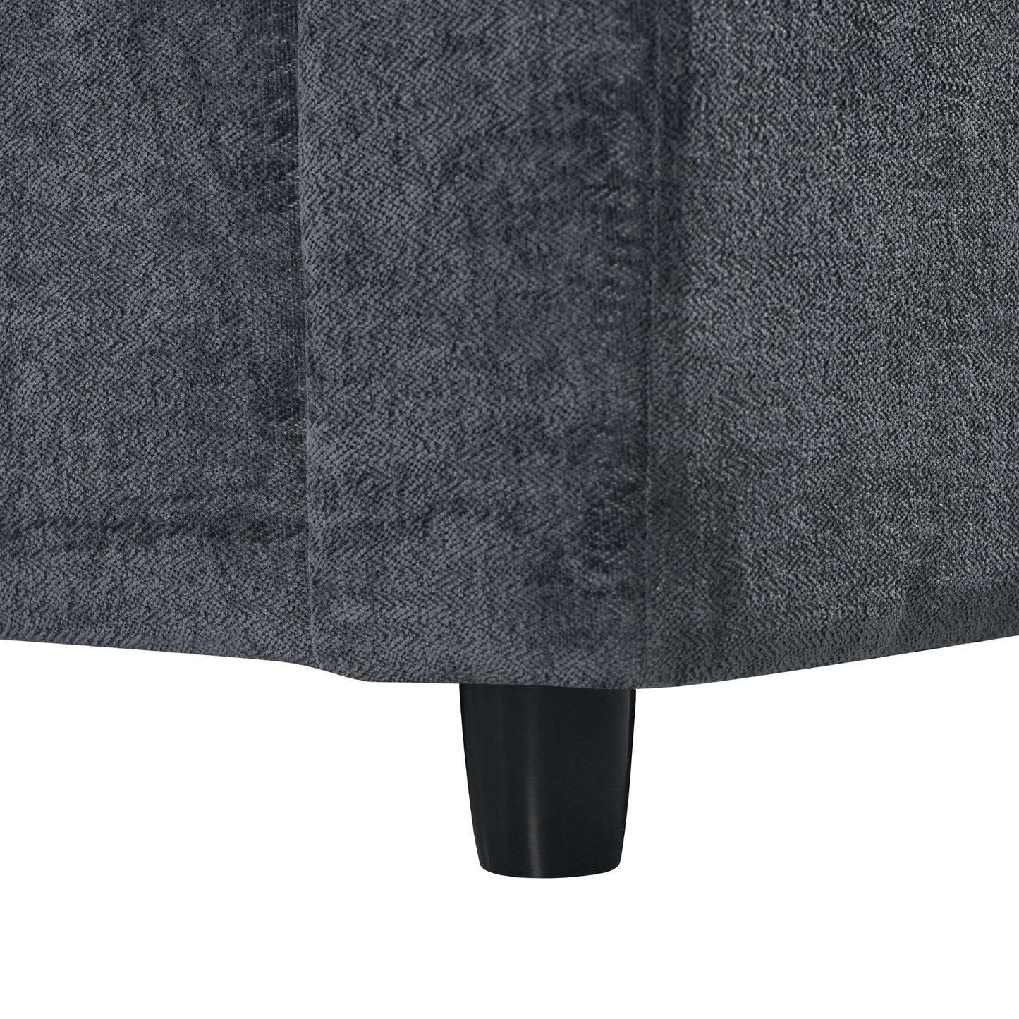 Divano componibile moderno a forma di U da 6 pezzi con pouf rimovibili e struttura in legno