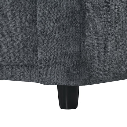 Divano componibile moderno a forma di U da 6 pezzi con pouf rimovibili e struttura in legno