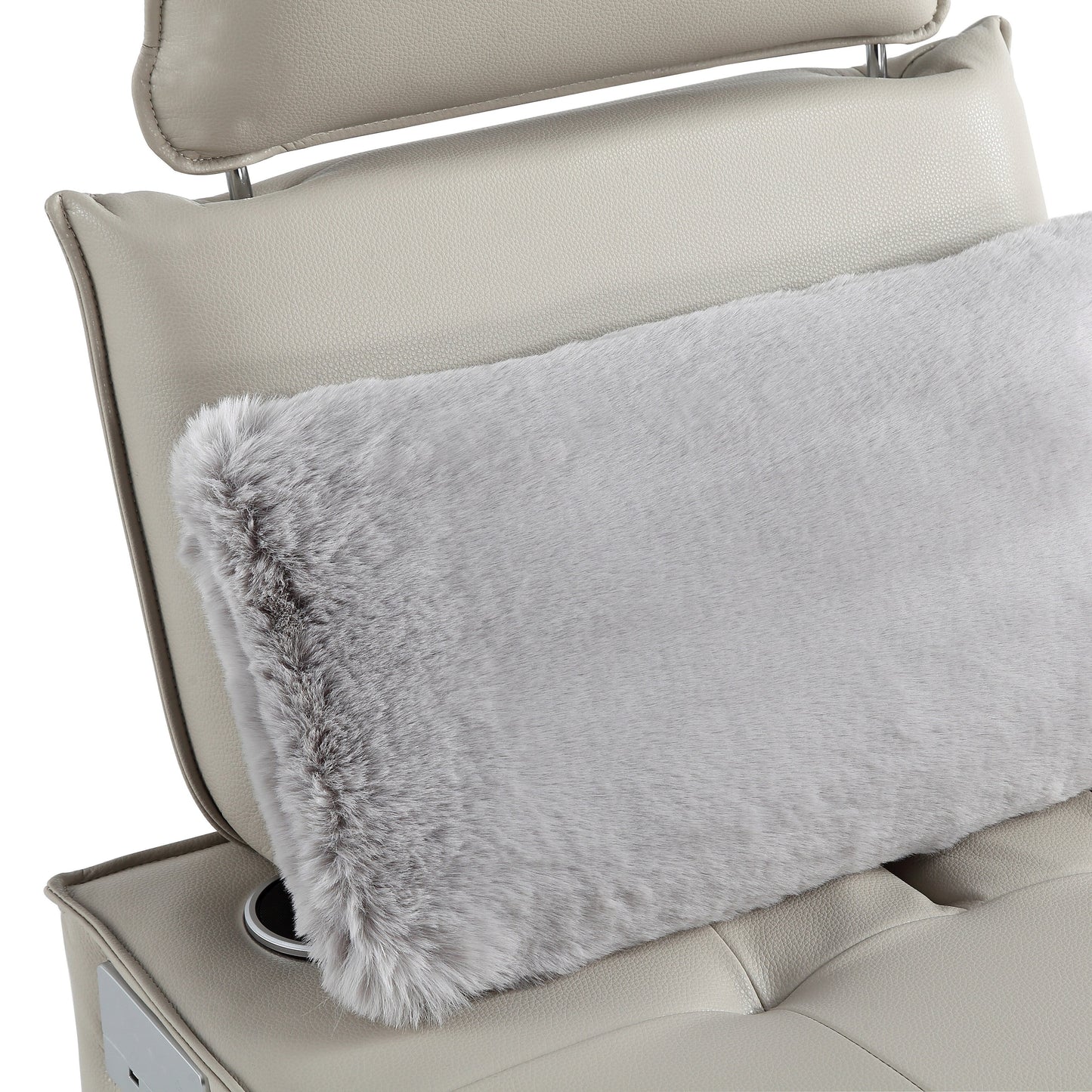 Divano letto moderno 70.86 3 in 1 in pelle con altoparlante Bluetooth, 2 porte USB e supporto per telefono