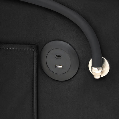 Divano letto singolo convertibile 3 in 1 moderno da 70,86 pollici con schienale regolabile e porta di ricarica USB per soggiorno