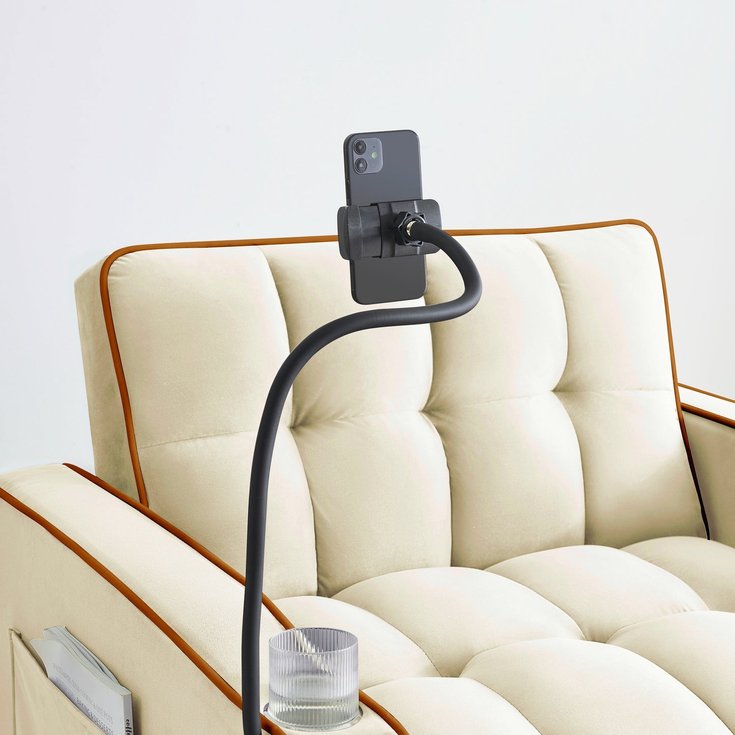 Divano letto singolo convertibile 3 in 1 moderno da 70,86 pollici con schienale regolabile e porta di ricarica USB per soggiorno