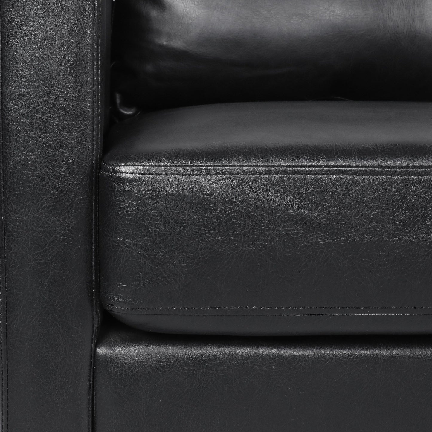 Divano moderno 74 in similpelle a 3 posti con gambe in legno di betulla per soggiorno