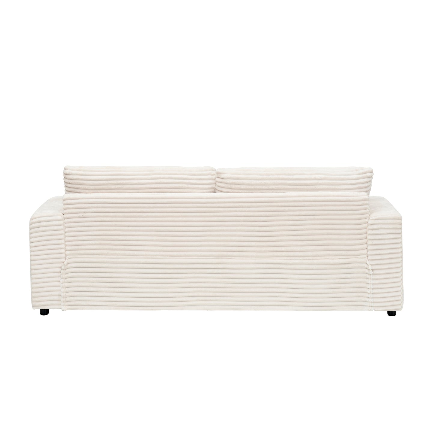 Divano moderno imbottito 79.3, divano a 3 posti in velluto a coste con 4 cuscini per soggiorno e appartamento