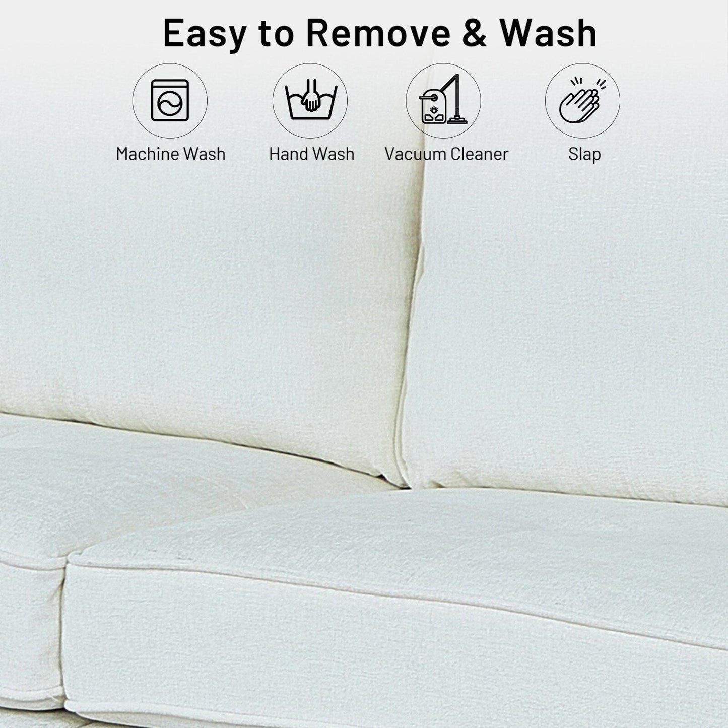 Divano moderno rettangolare da 82 pollici con braccioli quadrati, imbottito in ciniglia e porte USB