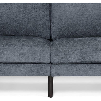 Divano moderno imbottito 96.25 a 3 posti con gambe in legno e cuscini decorativi per soggiorno