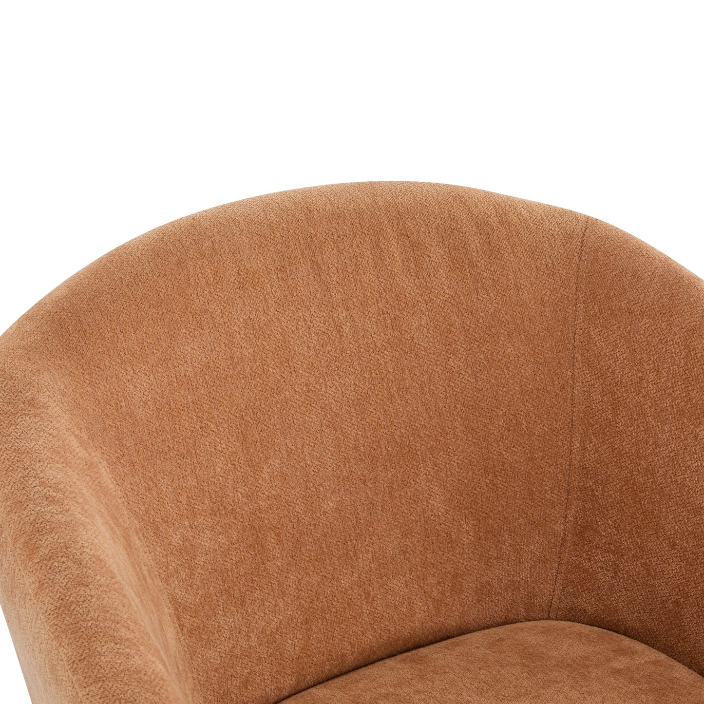 Poltrona moderna con schienale arrotondato e gambe in legno - Poltrona da salotto o da ufficio ispirata alla metà del secolo - Rivestimento in tessuto morbido