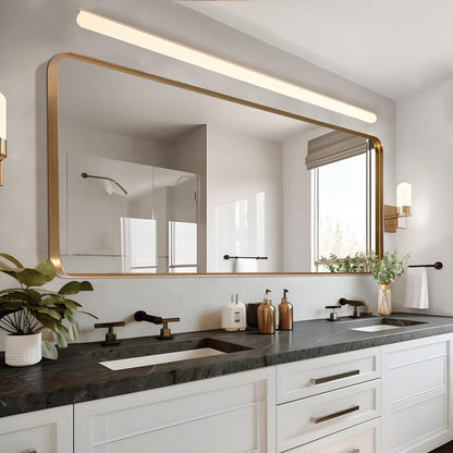 Specchio rettangolare moderno da parete in lega di alluminio - 71*28