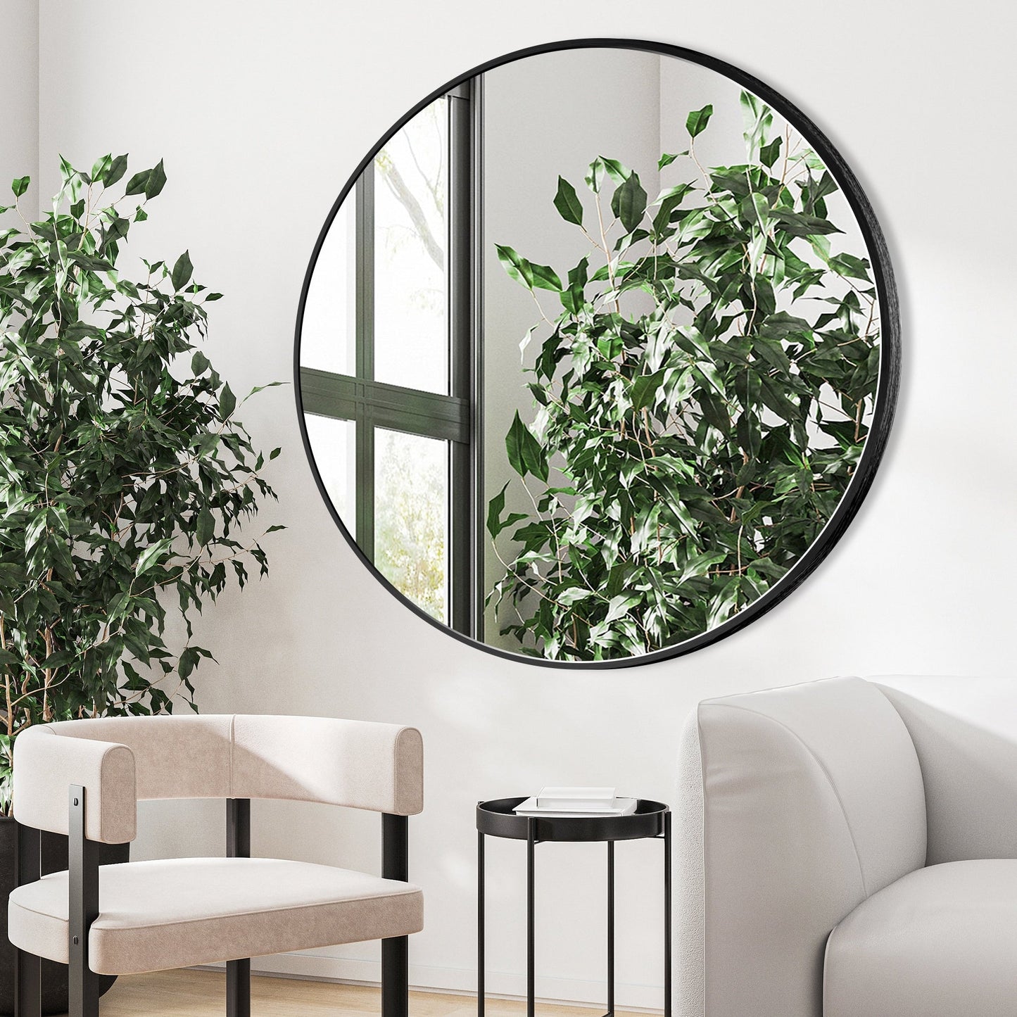 Specchio da toeletta rotondo da parete per bagno moderno