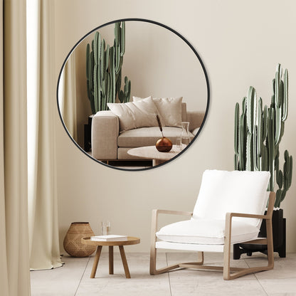 Specchio da toeletta rotondo da parete per bagno moderno