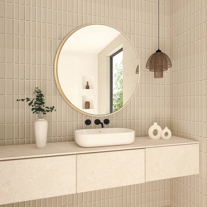 Specchio da toeletta rotondo da parete per bagno moderno