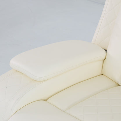 Poltrona reclinabile moderna in pelle traspirante con illuminazione ambientale e LED alimentato tramite USB