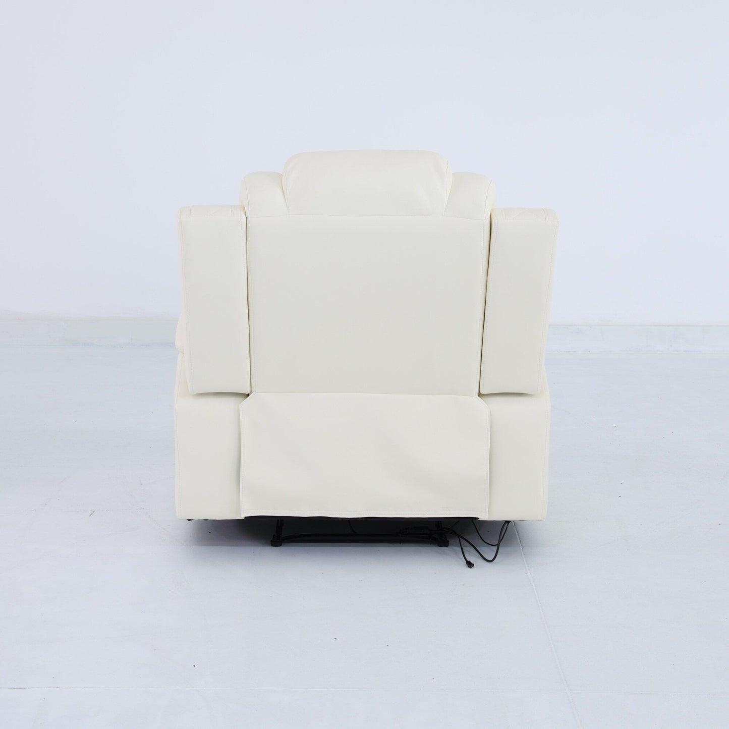 Poltrona reclinabile moderna in pelle traspirante con illuminazione ambientale e LED alimentato tramite USB