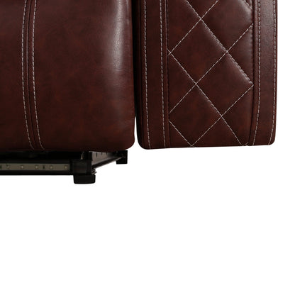 Poltrona reclinabile moderna in pelle traspirante con illuminazione ambientale e LED alimentato tramite USB