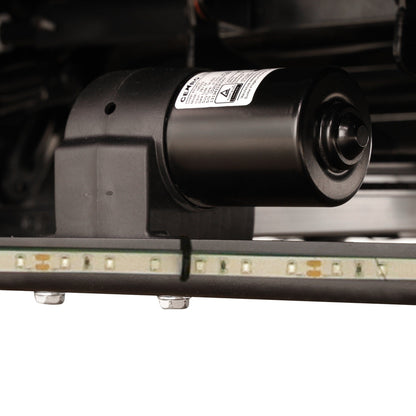 Poltrona reclinabile moderna in pelle traspirante con illuminazione ambientale e LED alimentato tramite USB