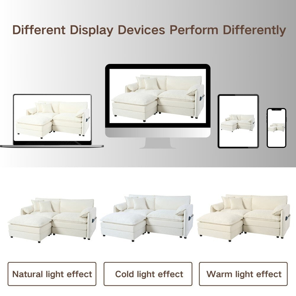 Divano moderno in ciniglia a 2 posti, comodo e profondo, per soggiorno