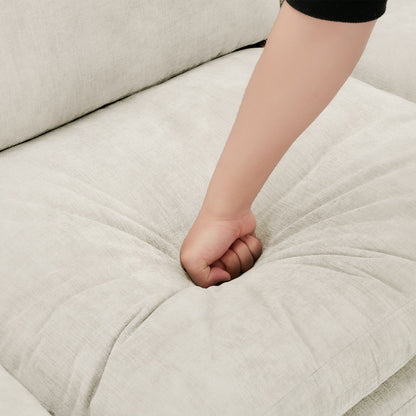 Divano moderno a 3 posti imbottito e confortevole in ciniglia, divano a 3 posti Comfy Cloud con 2 cuscini lombari, divano con cuscino di peluche