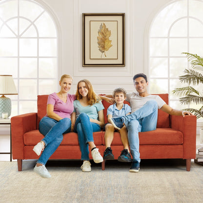 Divano letto futon moderno trasformabile in ciniglia, divano a due posti da 82,68 pollici con bracciolo quadrato per soggiorno