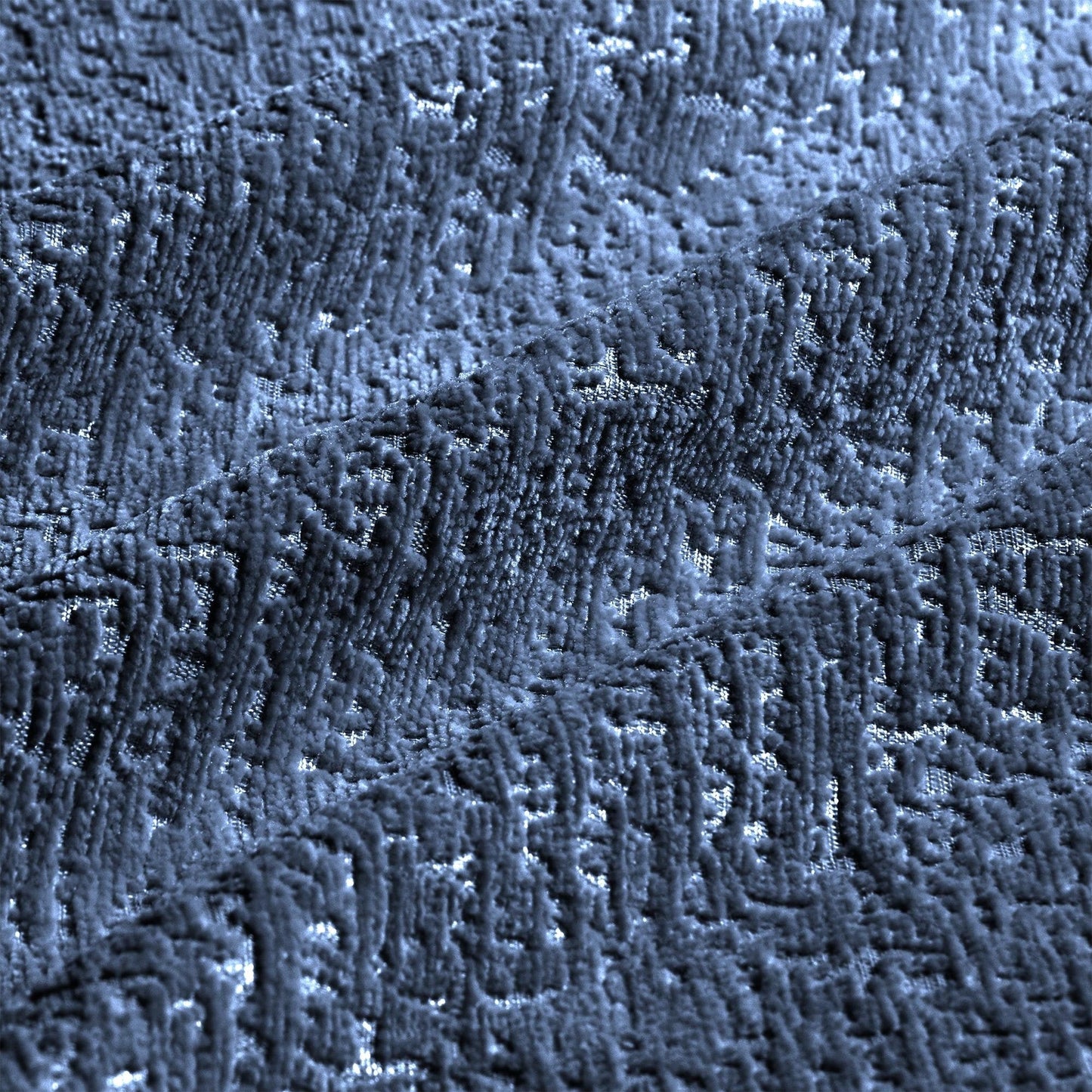 Divano moderno a 2 posti in tessuto ciniglia con pouf