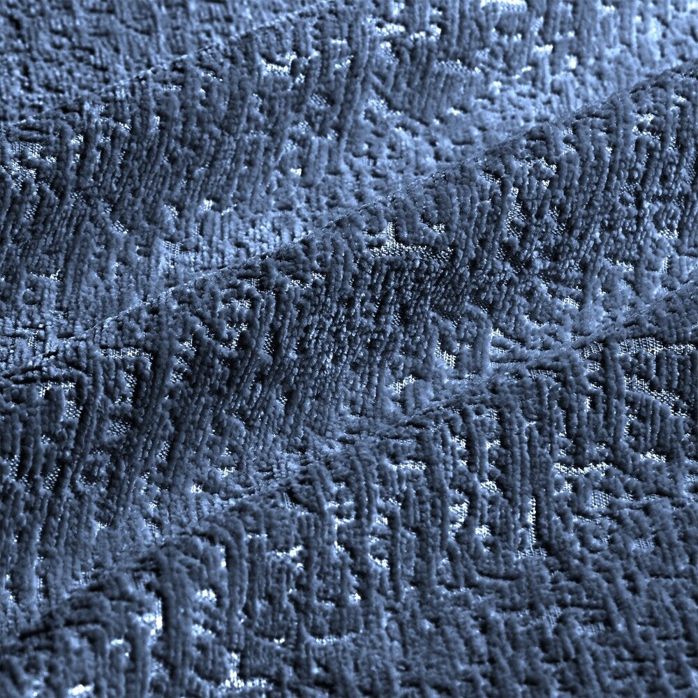 Divano moderno a 2 posti in tessuto ciniglia con pouf