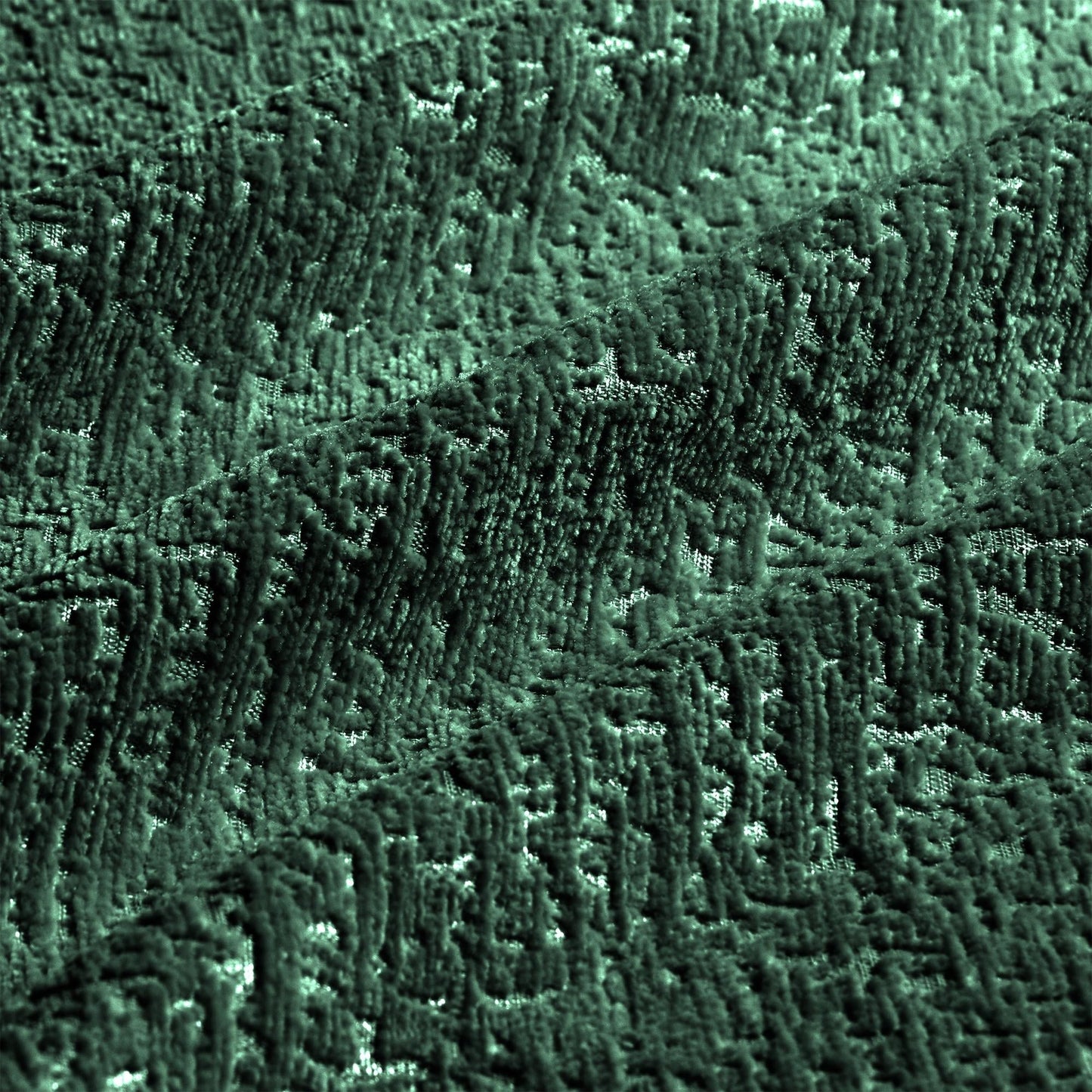 Divano moderno a 2 posti in tessuto ciniglia con pouf