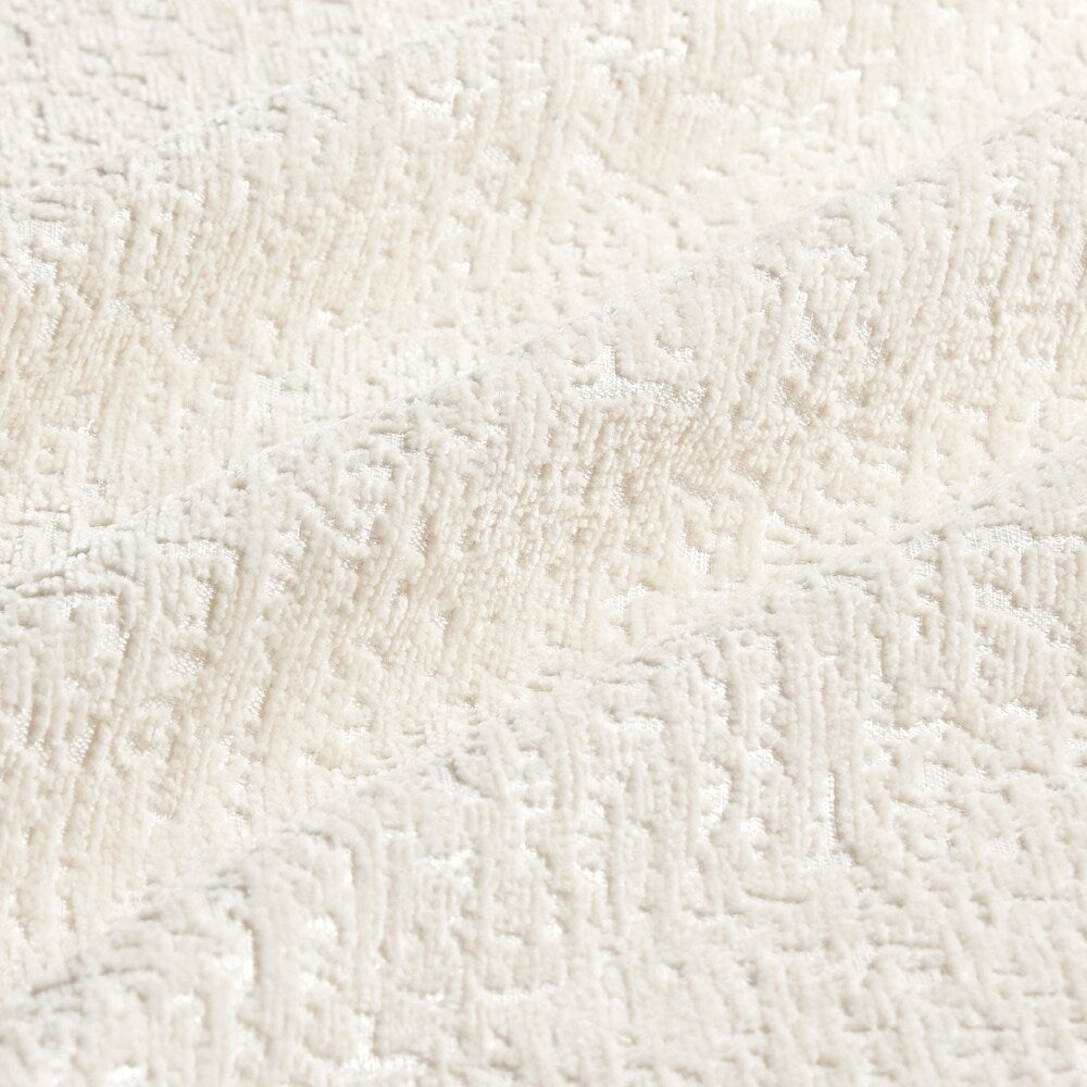 Divano moderno a 2 posti in tessuto ciniglia con pouf