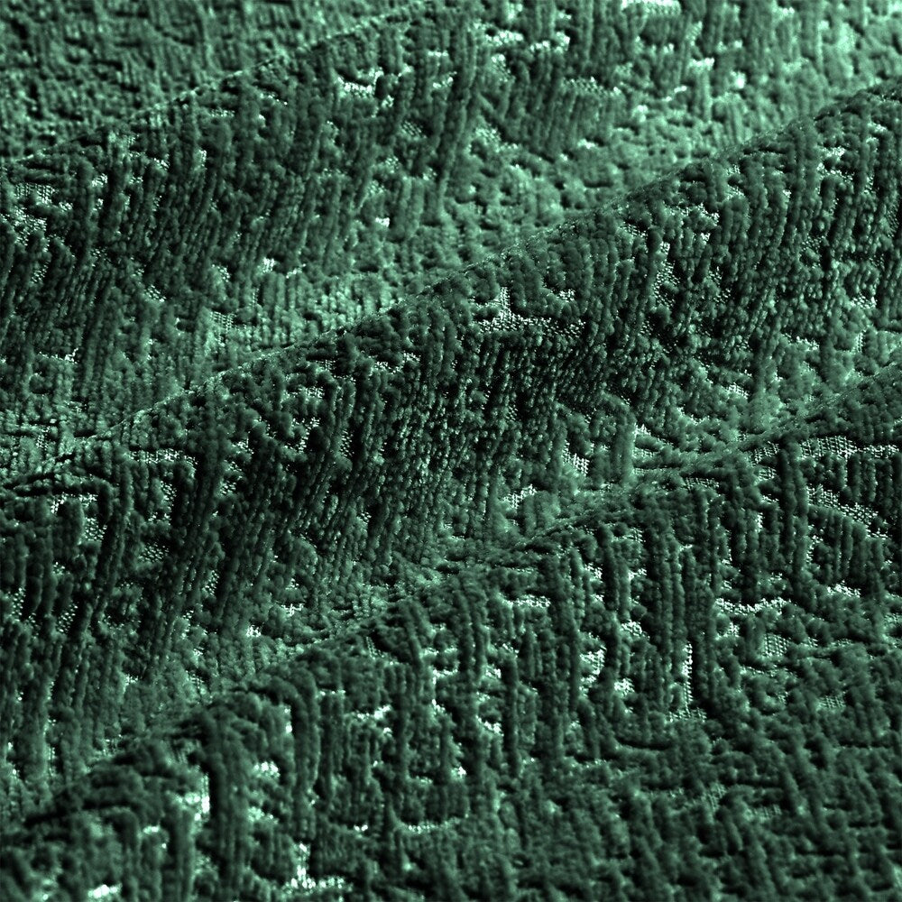 Divano moderno a 2 posti in tessuto ciniglia con pouf