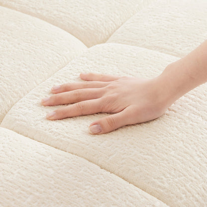 Divano moderno a 2 posti in tessuto ciniglia con pouf