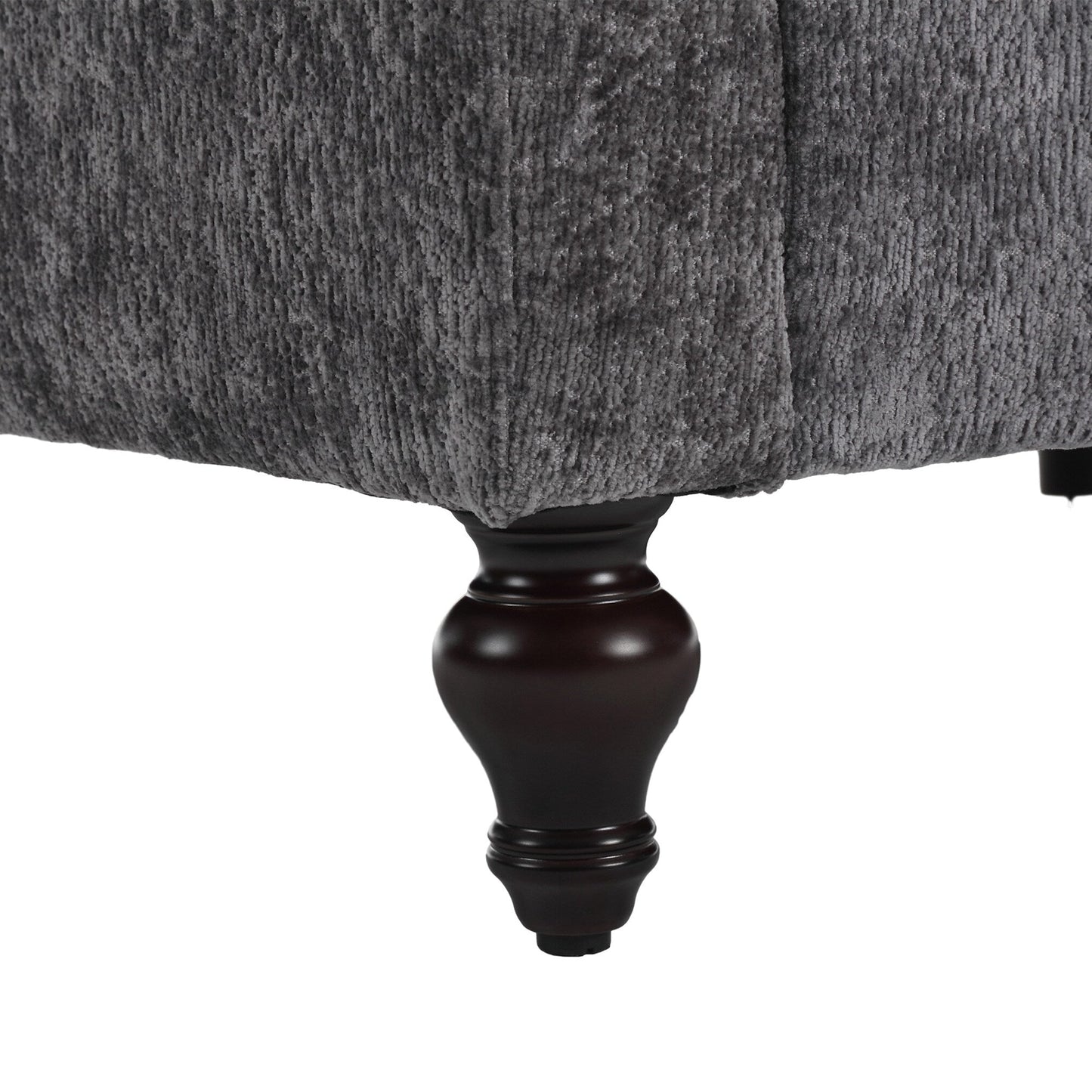 Divano a due posti moderno in tessuto ciniglia, divano a due posti imbottito