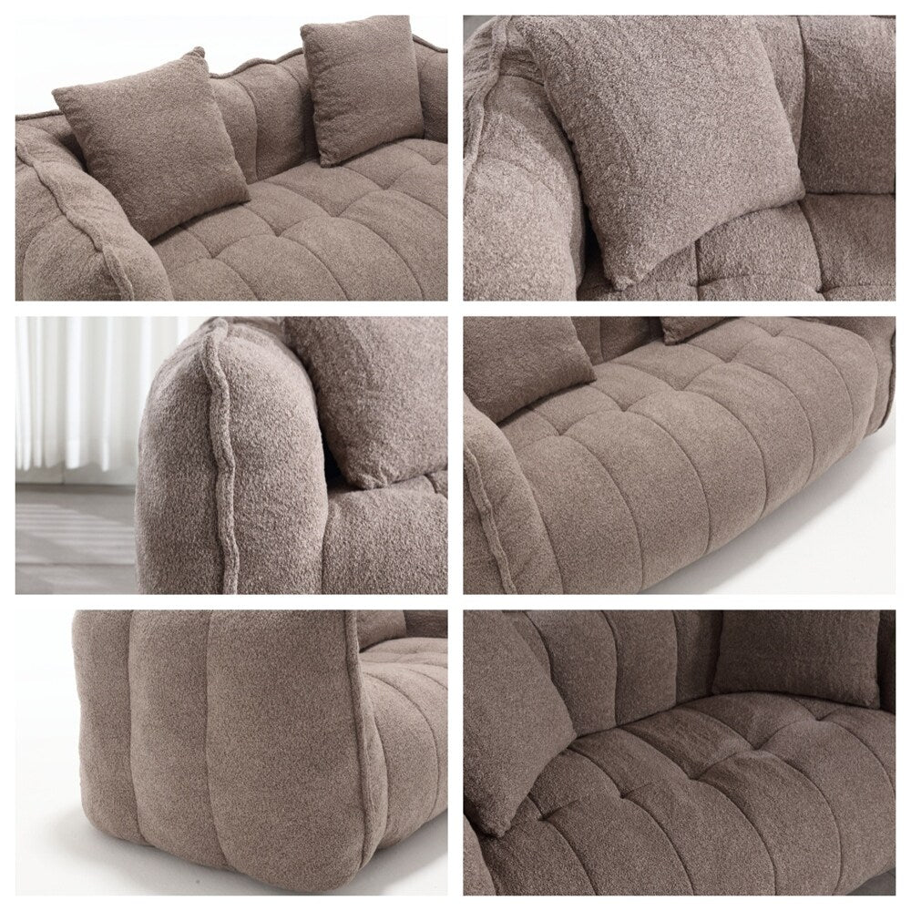 Divano reclinabile moderno in ciniglia con schiuma ad alta resilienza